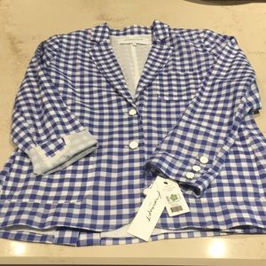 Foxcroft. Demi Gigham Blazer. Size 12. Never worn